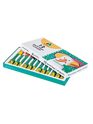 Adel Altıgen Pastel Boya 12 Renk Karton Kutu - 4