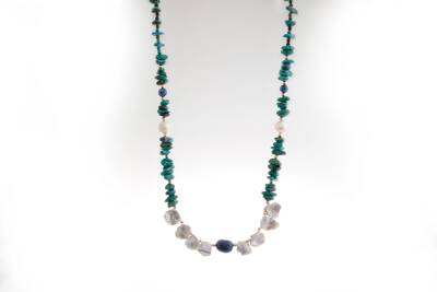 Afrika Asaleti, Firuze İnci Lapis Doğal Taş Kolye - 4