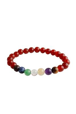 Akik Çakra Bileklik Ametist, Jasper, Kaplan Gözü, Akik, Kuvars, Lapis - 3