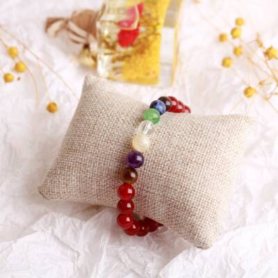 Akik Çakra Bileklik Ametist, Jasper, Kaplan Gözü, Akik, Kuvars, Lapis - 2