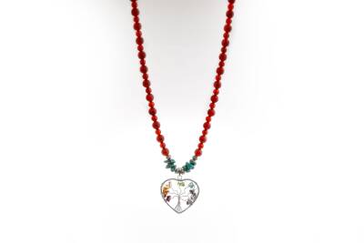 Akik Firuze Yaşam Ağacı Doğal Taş Kolye - 4