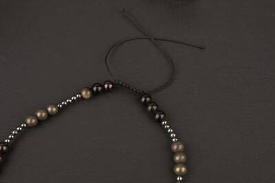 Akik-Kaplan Gözü-Bronzit-Jasper-Kuvars-Lal-Pirit-Obsidyen Doğal Taş Erkek Kolye - 2