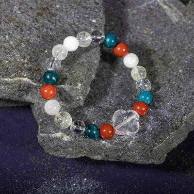 Akrep Burcu Bileklik Ay Taşı, Jasper, Kristal Kuvars, Mavi Apatit, Sitrin - 7