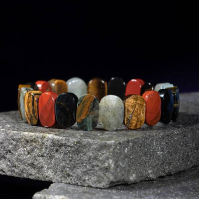 Akrep Burcu Bileklik Dumanlı Kuvars, Golden Obsidyen, Jasper, Kaplan Gözü, Kırmızı Akik, Pembe Kuvars - 4