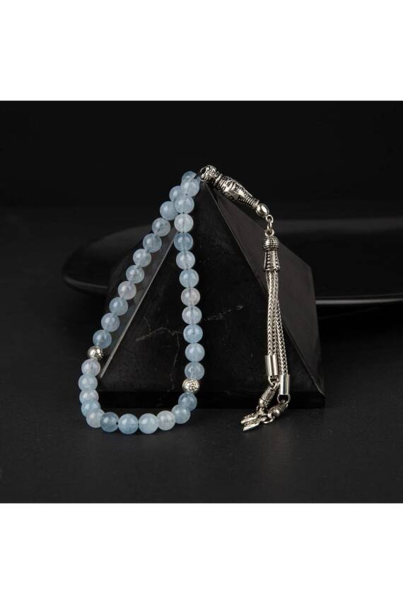 Akuamarin Doğal Taş Tesbih 33lük - 6mm - 1