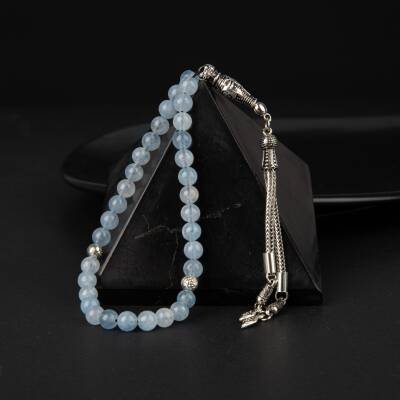 Akuamarin Doğal Taş Tesbih 33lük - 6mm - 3