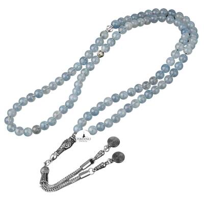 Akuamarin Doğal Taş Tesbih 99luk - 6mm - Doğal Taş (1)