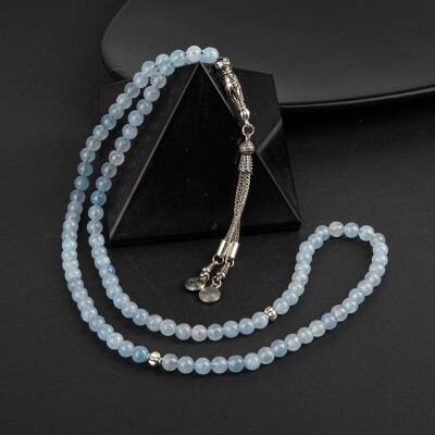 Akuamarin Doğal Taş Tesbih 99luk - 6mm - 3