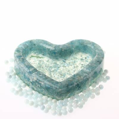 Akuamarin Doğaltaş Epoksi Kül Tablası - Osmanlı Doğaltaş