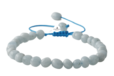 Akuamarin Natürel Kesim Doğal Taş Bileklik - 2