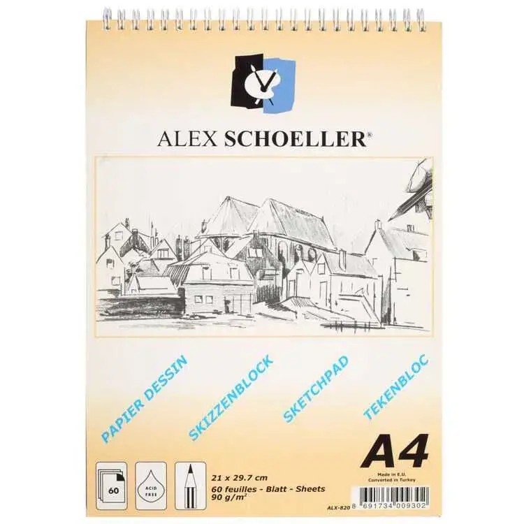 Alex Schoeller Desing Ja Eskiz Blok Defter 60 Yp A4 90 Gr - 2