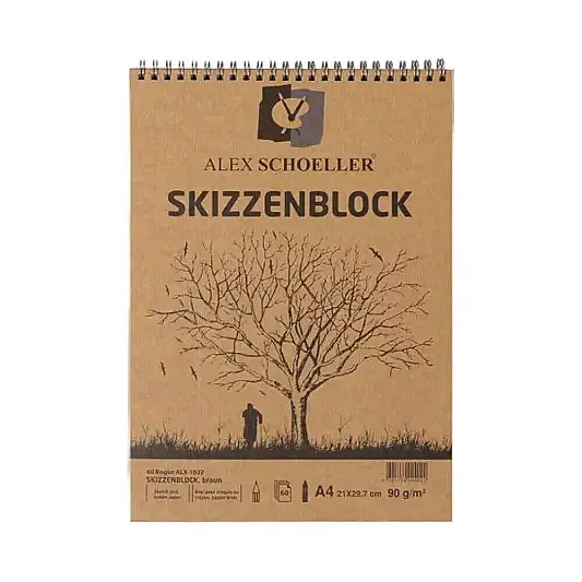 Alex Schoeller Kraft Blok Defter 60 Yp A4 90 gr Yan Spiralli - 1