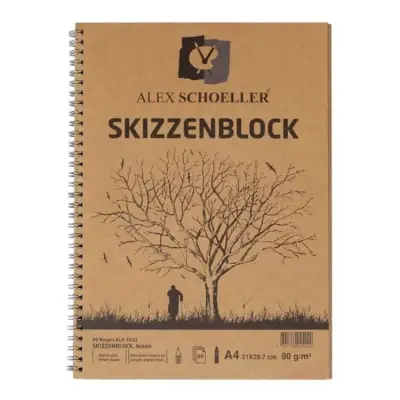 Alex Schoeller Kraft Blok Defter 60 Yp A4 90 Gr Yan Spiralli - 1