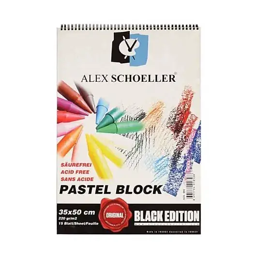 Alex Schoeller Pastel Fon Blok Siyah 15 Yp 35 x 50 Spiralli - 1