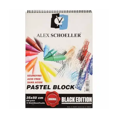 Alex Schoeller Pastel Fon Blok Siyah 15 Yp 35x50 Spiralli - 1