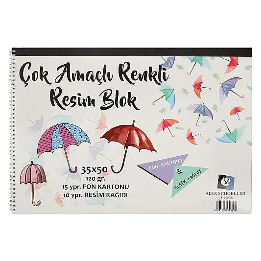 Alex Schoeller Resim Defteri 15 Fon 15 Resim Kğt 30 Yp 35 x 50 120 gr - 1