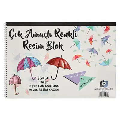 Alex Schoeller Resim Defteri 15 Fon 15 Resim Kğt 30 Yp 35 x 50 120 gr - Alex Schoeller (1)