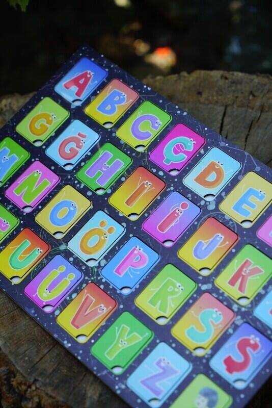 Alfabe Eğitici Ahşap Yapboz Renkli - 5