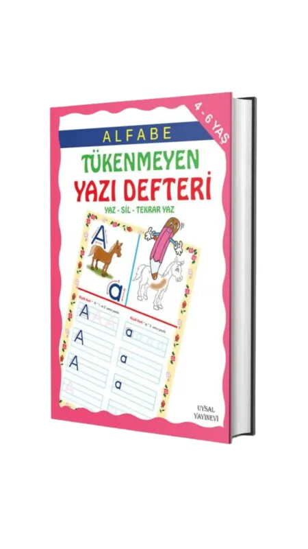 Alfabe Tükenmeyen Yazı Defteri - 4-7 Yaş - Uysal Yayıncılık