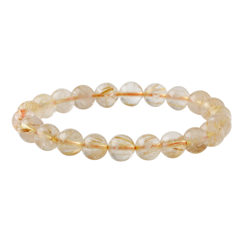 Altın Rutilli Kuvars 6mm Doğal Taş Bileklik - 1