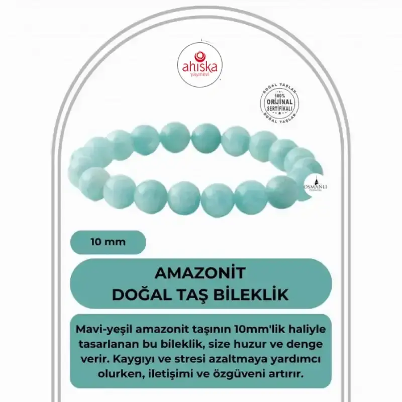 Amazonit 10mm Doğal Taş Bileklik - 2