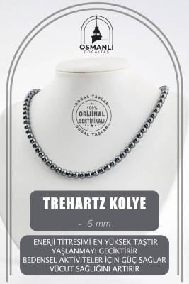 Amazonit 6 mm Dizi Doğal Taş Kolye - 2