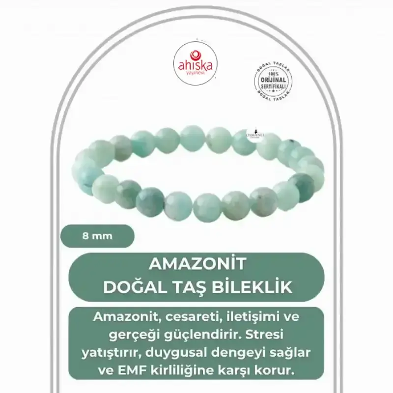 Amazonit 8mm Doğal Taş Bileklik - 1