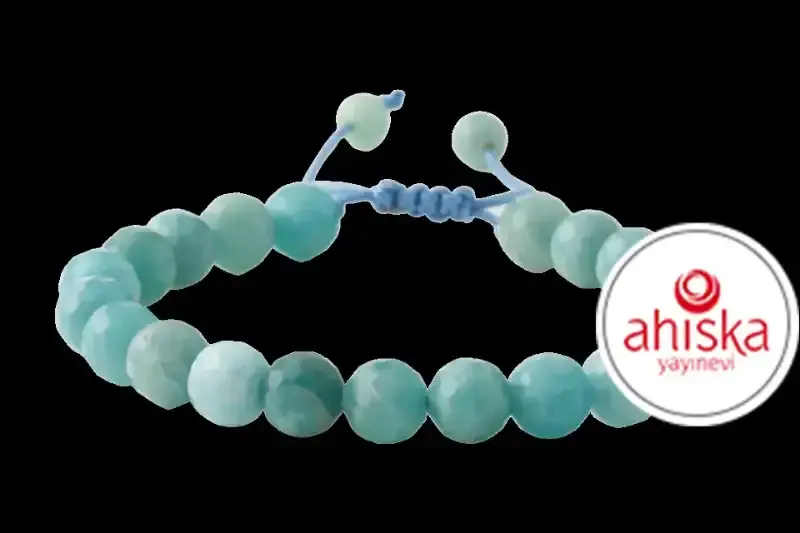 Amazonit 8mm Merdiven Kapama Doğal Taş Bileklik - 1