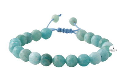 Amazonit 8mm Merdiven Kapama Doğal Taş Bileklik - Osmanlı Doğaltaş