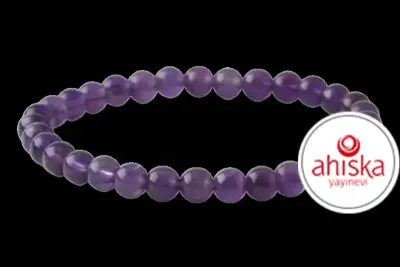 Ametist 6mm Doğal Taş Bileklik - Doğal Taş (1)