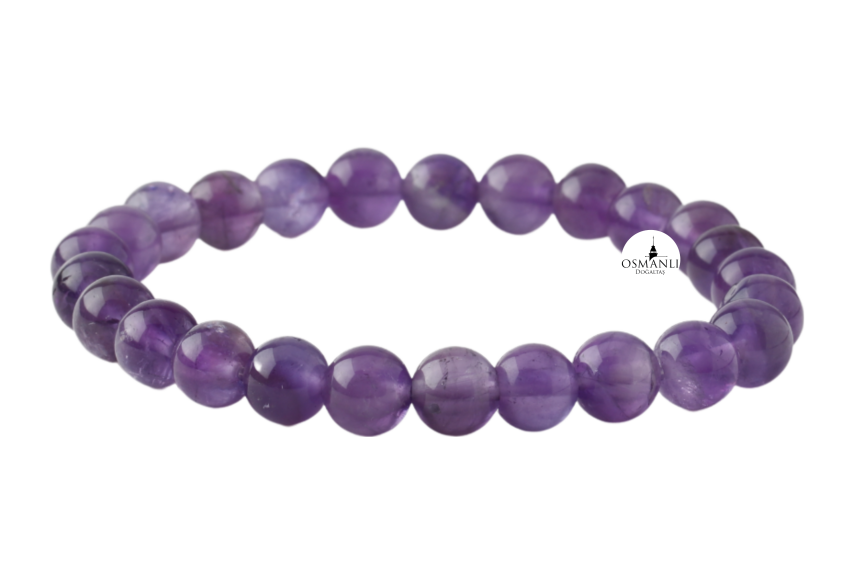 Ametist 8mm Doğal Taş Bileklik - 1