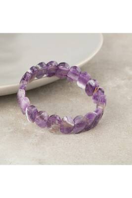 Ametist Doğal Taş Geniş Kesim Bileklik - Osmanlı Doğaltaş