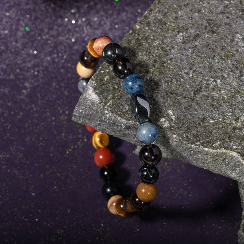 Ametist Doğal Taş Geniş Kesim Roleks Bileklik - 2