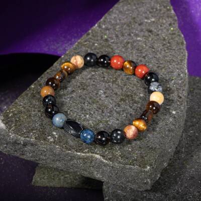 Ametist Doğal Taş Geniş Kesim Roleks Bileklik - 4