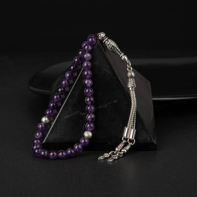 Ametist Doğal Taş Tesbih 33lük - 6mm - 2