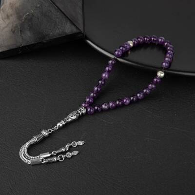 Ametist Doğal Taş Tesbih 33lük - 6mm - Osmanlı Doğaltaş