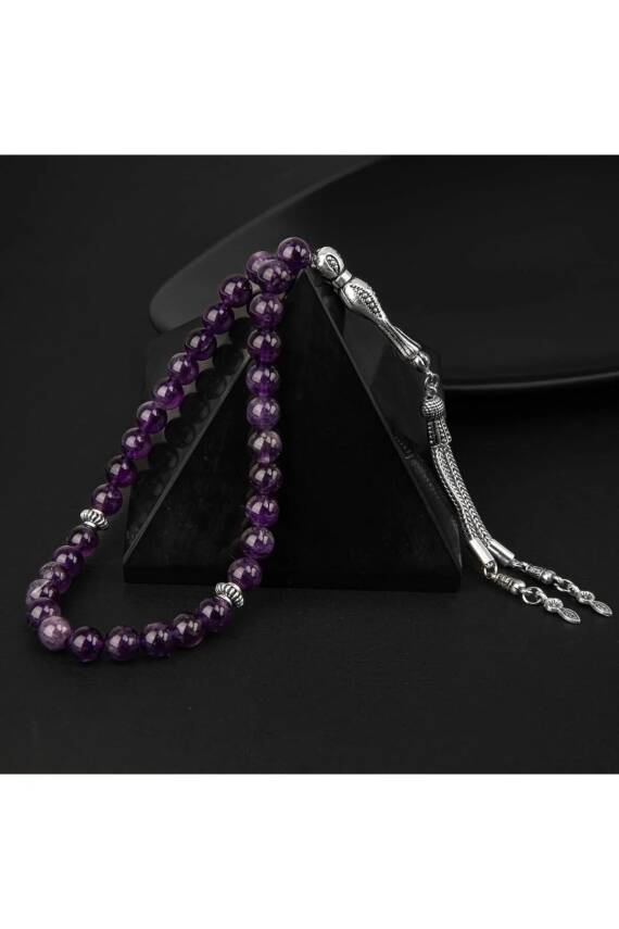 Ametist Doğal Taş Tesbih 33lük - 8mm - 2