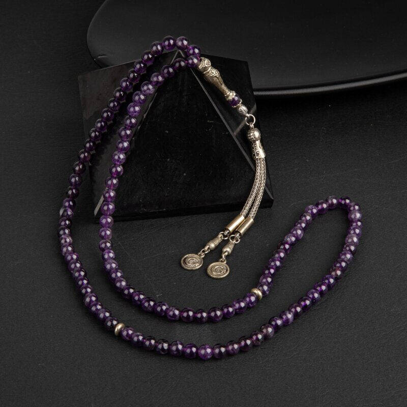 Ametist Doğal Taş Tesbih 99luk - 6mm - 1