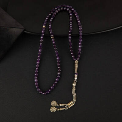 Ametist Doğal Taş Tesbih 99luk - 6mm - 2