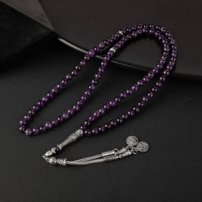 Ametist Doğal Taş Tesbih 99luk - 6mm - 3