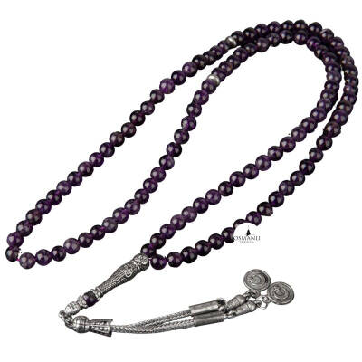 Ametist Doğal Taş Tesbih 99luk - 6mm - 4