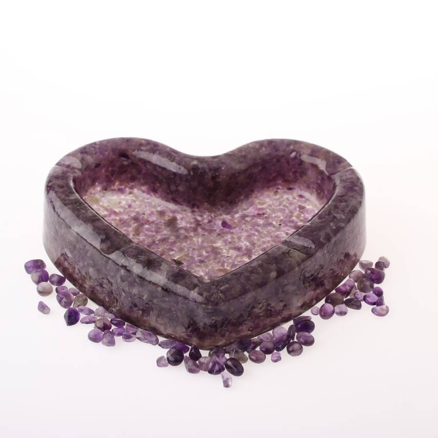 Ametist Doğaltaş Epoksi Kül Tablası - 1