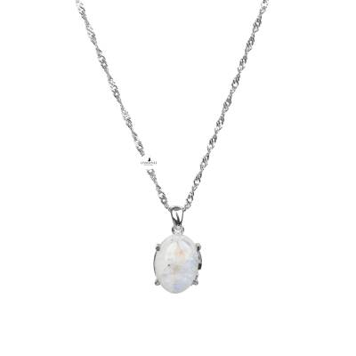 Ametist Hayat Ağacı Doğal Taş Gümüş Zincir Kolye - Osmanlı Doğaltaş