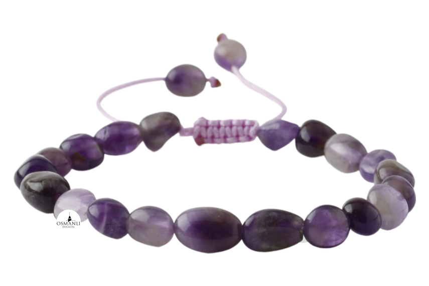 Ametist Natürel Kesim Doğal Taş Bileklik - 2