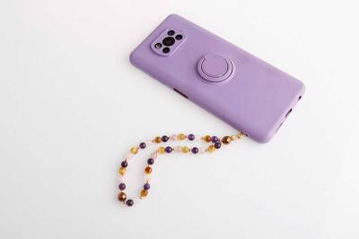 Ametist, Pembe Kuvars, Kaplan Gözü Doğal Taş Telefon İpi - Doğal Taş (1)