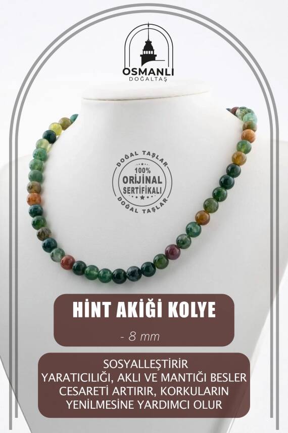 Ametrin 8 mm Dizi Doğal Taş Kolye - 1