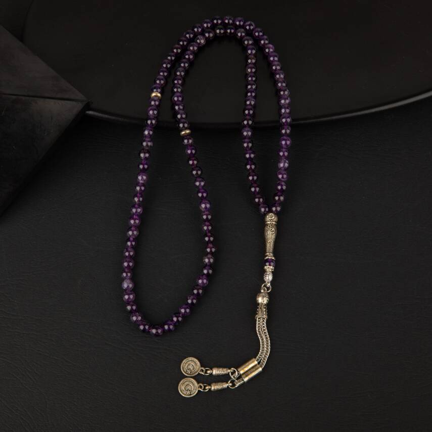 Ametrin Doğal Taş Tesbih 99luk - 6mm - 2