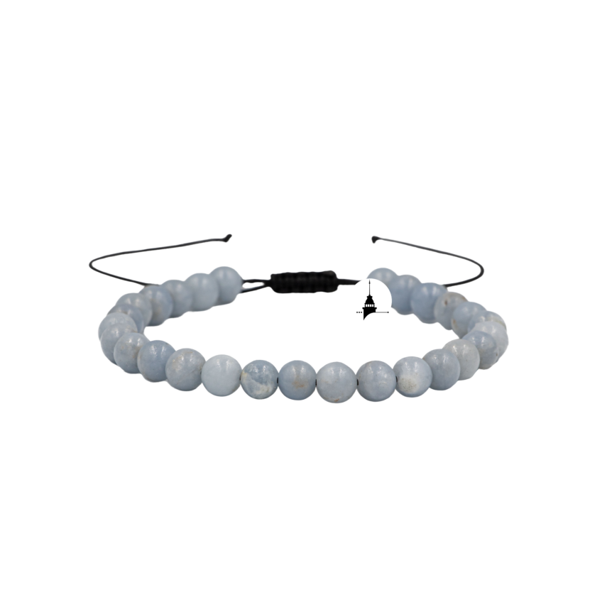 Anjelit 6mm Merdiven Kapama Doğal Taş Bileklik - 2