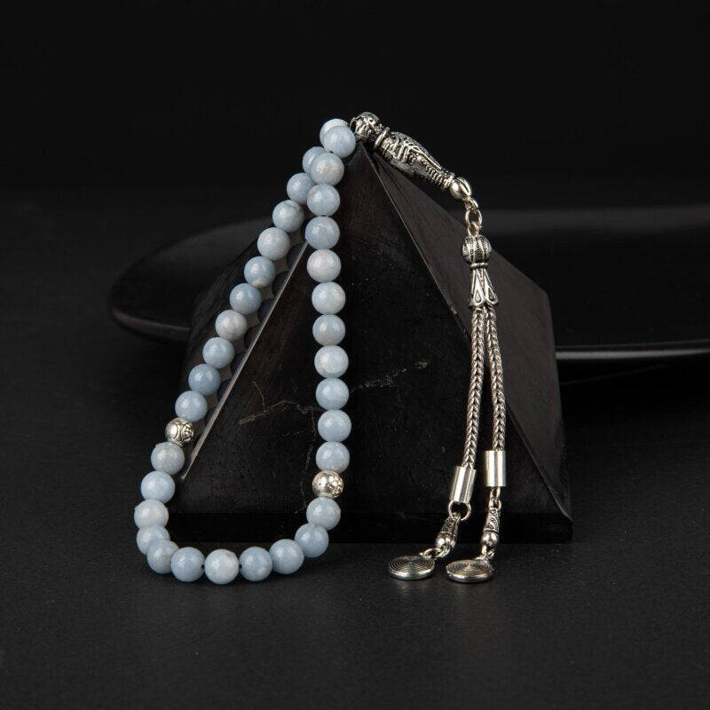 Anjelit Doğal Taş Tesbih 33lük - 8mm - 1