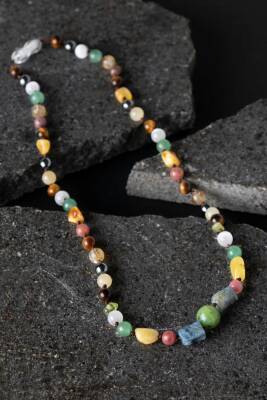 Anne Kolye Doğal Taş Kolye - 6